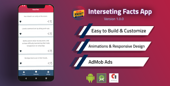 Interesting Facts App Offline with Admob