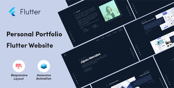 Flutter Web Personal Portfolio in flutter website