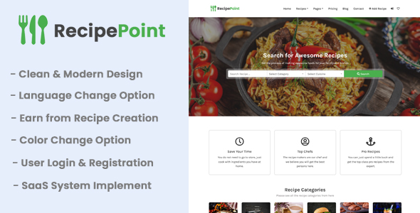 RecipePoint – SaaS Multi Vendor Recipe Platform