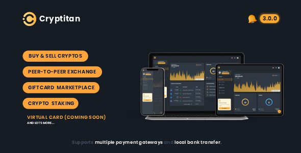 Cryptitan – Multi-featured Crypto Exchange Software with Giftcard Marketplace