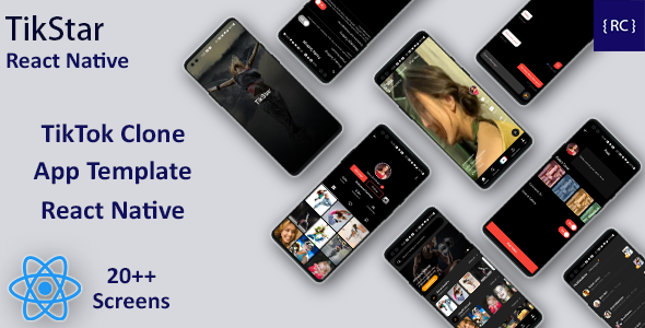 TikTok Clone App Template in React Native – Short Video Creating App Template in React Native