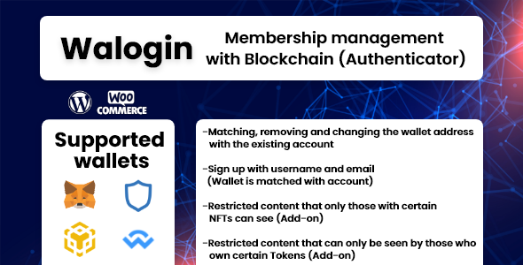 Walogin – Login with crypto pockets for WordPress