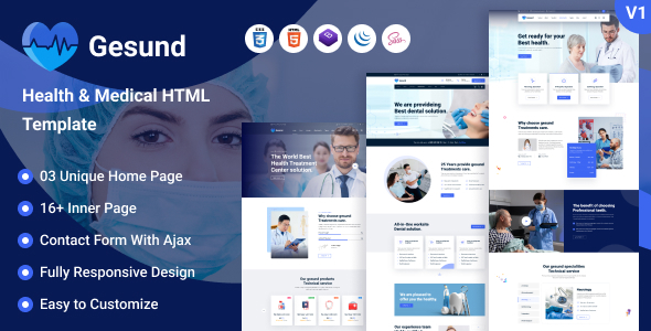 Gesund – Properly being & Medical HTML Template