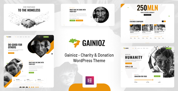 Gainioz – Charity & Donation WordPress Theme