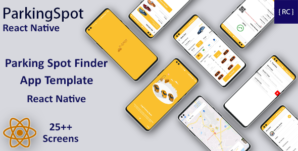 Parking Dilemma Reserving Android App Template + iOS App Template | React Native | ParkingSpot