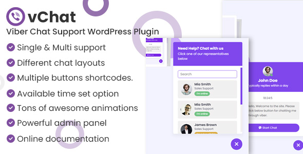 vChat – Viber Chat Improve WordPress Plugin