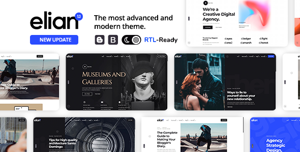 Elian – Artistic Portfolio Multipurpose Blogger Theme