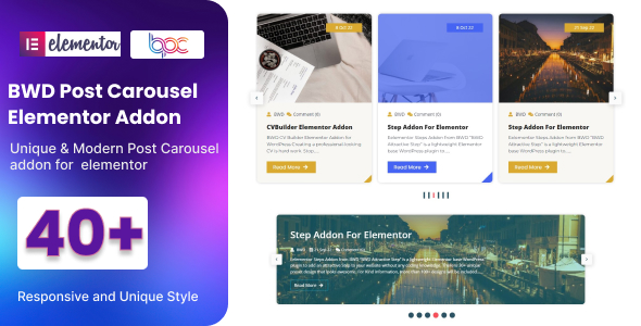 Creative Put up Carousel Addon for Elementor