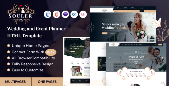 Souler – Wedding & Occasion Planner HTML Template