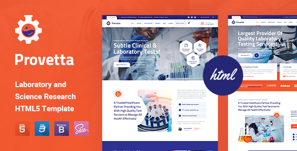 Provetta – Laboratory & Science Study HTML5 Template