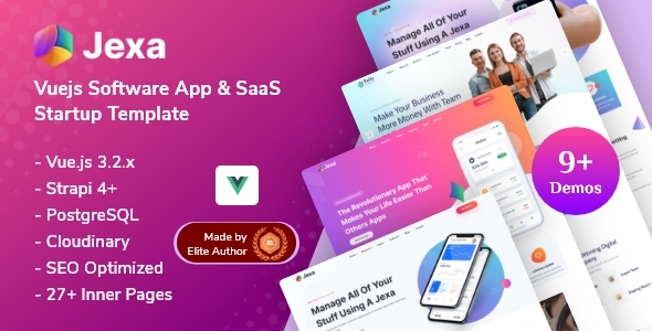 Jexa – Vuejs Strapi App & SaaS Startup Template