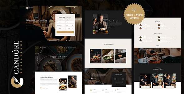 Candore | Restaurant & Wine Bar Template