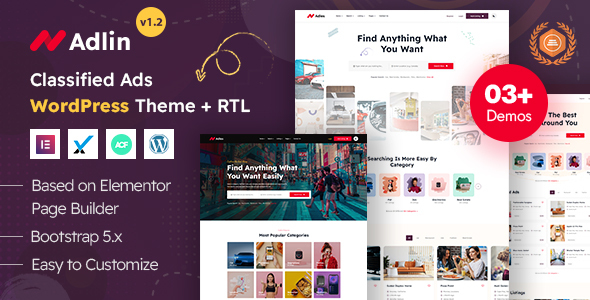Adlin – Classified Commercials List WordPress Theme