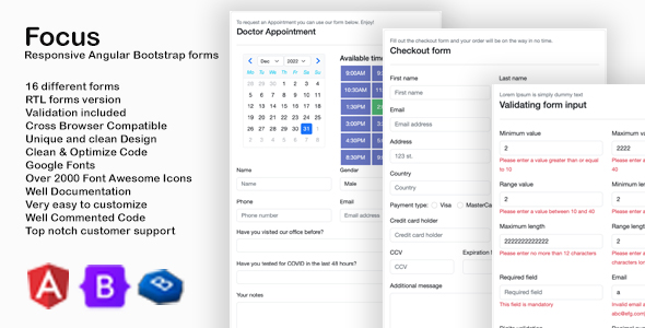 Focus – Angular Bootstrap responsive forms
