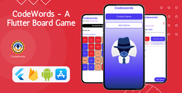 CodeWords – A Board Sport | Flutter & Firebase | Android & iOS