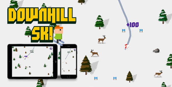 Downhill Ski – HTML5 Sport