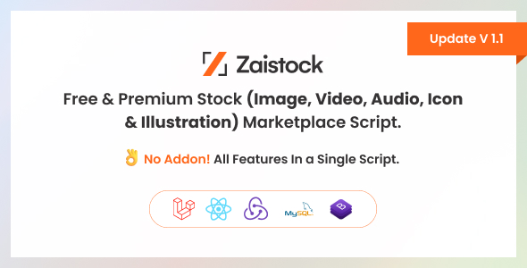 Zaistock – Free & Top price Stock Listing, Video, Audio, Icon Illustration Script