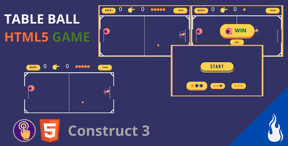 TABLE BALL- GAME (Construct3/ HTML5)