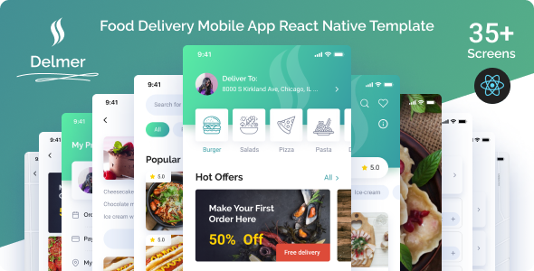 Delmer – Food Offer Cell App React Native Template