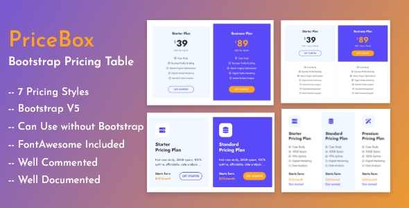 PriceBox | Bootstrap Pricing Table