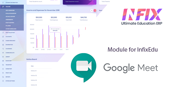 Google Meet –  Module for InfixEdu Gmeet Are living Class