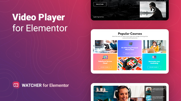 Watcher – Versatile Video Player for Elementor