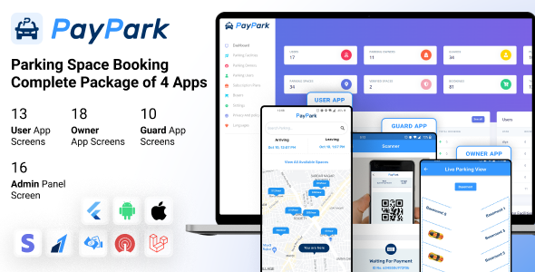 Final Parking Administration Draw with cell apps | admin panel | Flutter | Pay Park