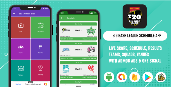 BBL Agenda App – Cricket Are living Ranking, Agenda Android App