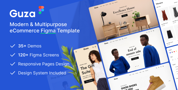 Guza – In type & Multipurpose eCommerce Figma Template