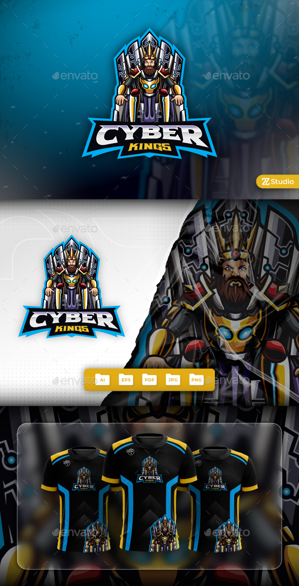 Sci-fi King Mascot Logo Originate