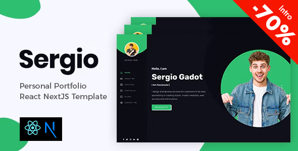 Sergio – Deepest Portfolio React NextJS Template