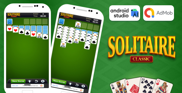 Solitaire Traditional – Solitaire Game Android Studio Challenge with AdMob Advertisements + Ready to Put up