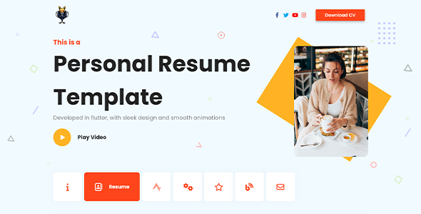 Fizzux – Private Resume Flutter UI Internet App