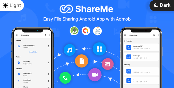 ShareMe – Straightforward File Sharing Android App with Admob