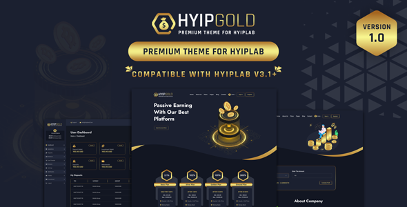 HyipGold – Top price Theme For HYIPLAB