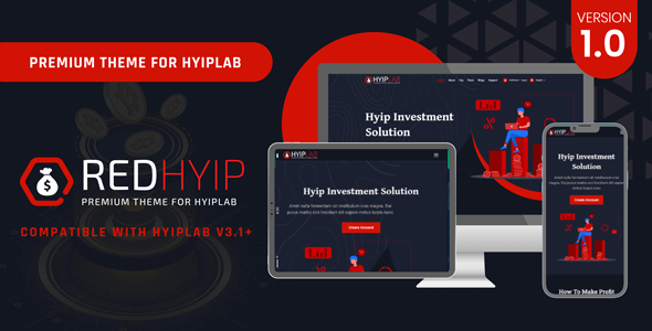 RedHyip – Top payment Theme For HYIPLAB