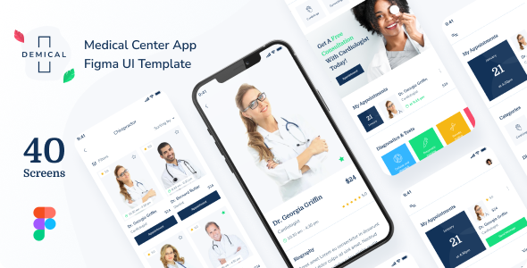 Demical – Clinical Heart App Figma UI Template