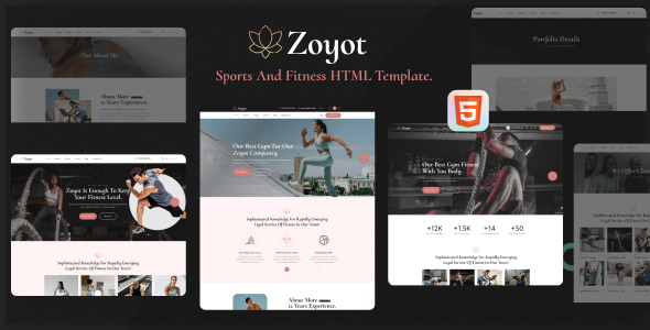 Zoyot – Sports and Fitness HTML Template