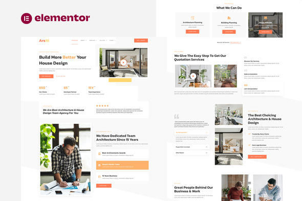 Arsiti – Structure & Dwelling Create Company Elementor Template Equipment