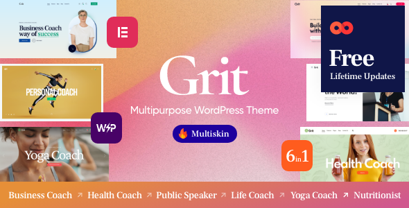 Grit – Teaching & Online Classes Multiskin WordPress Theme