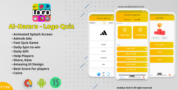 Al-Hamra Emblem Quiz Offline Android Source Code with Admob