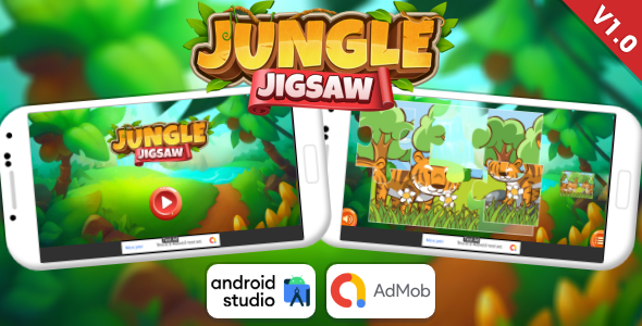 Jungle Jigsaw – Jigsaw Puzzle Game Android Studio Project with AdMob Advertisements + Ready to Submit