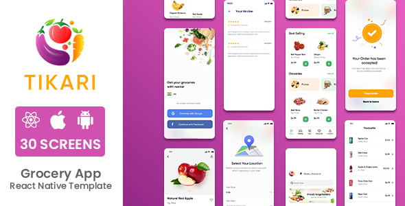 TIKARI – React Native Grocery Template