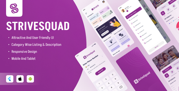 StriveSquad – Byju’s clone | Udemy | Online discovering out Flutter 3 UI Equipment