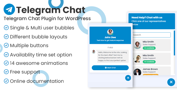 Telegram Chat Enhance Professional WordPress Plugin