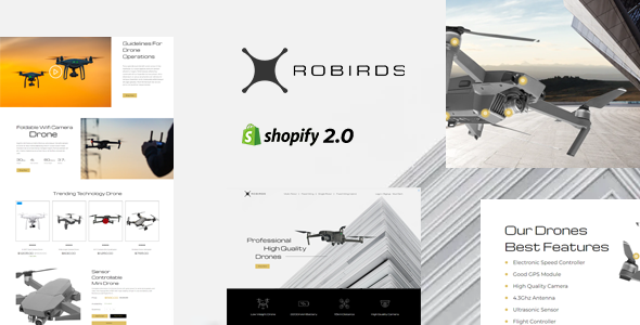 Robirds – Drone Single Products Shopify Theme