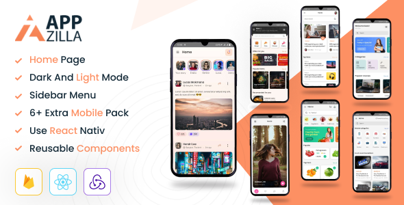 AppZilla – Mobile React Native UI KIT Parts