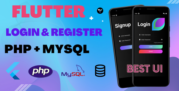 Flutter PHP MySQL Login and Register Tutorial With UI