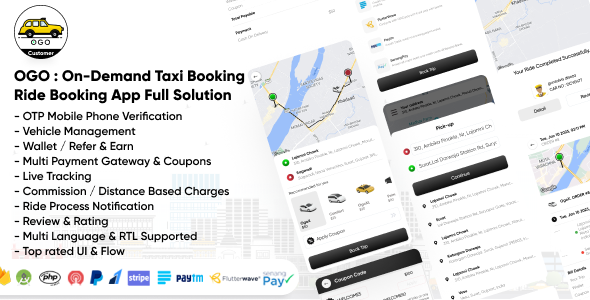 OGO : On-Request Taxi Reserving & Lunge Reserving App | OLA Cabs | Uber Clone | Taxi App Fat Solution