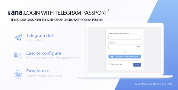 Lana Login with Telegram Passport for WordPress